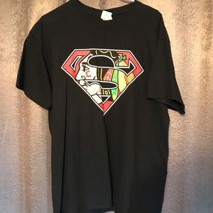 Chicago Blackhawks Superman t shirt